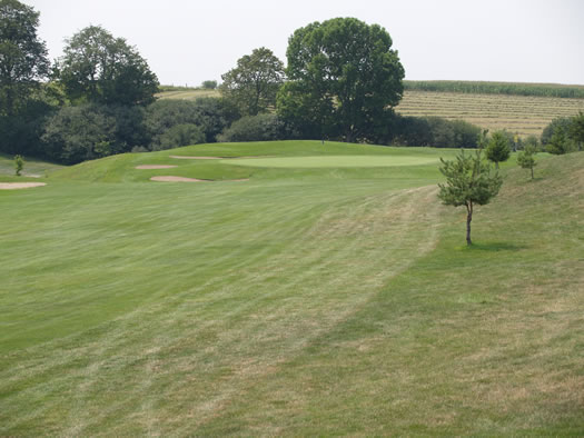 150 yards from the third green