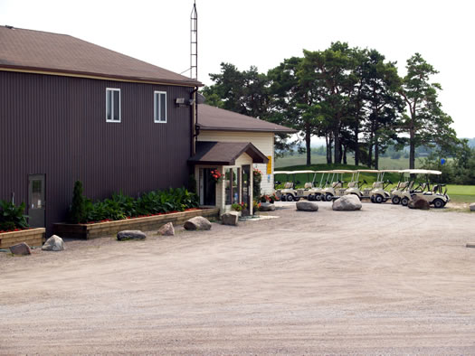 View of the clubhouse and banquet hall