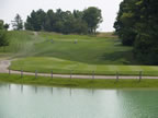 View from the eighth tee box behind the water hazard (42kb)